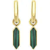 Breil Orecchini Oro Malachite Stylize Tj3659 — Orecchini