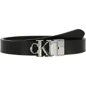 Calvin Klein Cintos 'Adjustable Reversible Monogram Buckle' preto