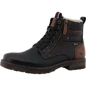 Mustang Botas com atacadores castanho escuro / preto