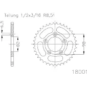 Esjot Roda Dentada Traseira 18001 461