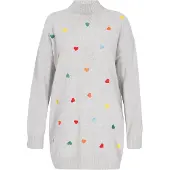 Mymo Vestido de malha amarelo / cinzento / verde / vermelho