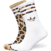 Adidas Meias Leopard Crew Socks 2 Pairs mulheres - Castanho - L