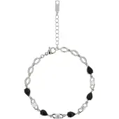 Faina Pulseira preto / prata