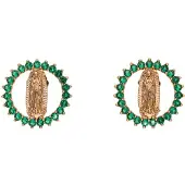 NAEMI Brincos ouro / esmeralda