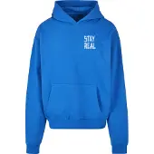 Mister tee Pullover 'Stay' azul cobalto / branco