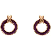 NAEMI Brincos ouro / roxo escuro