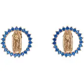 NAEMI Brincos safira / ouro