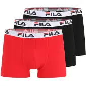 FILA Boxers vermelho vivo / preto / branco