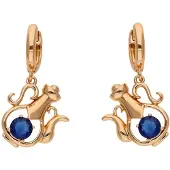 Faina Brincos navy / ouro