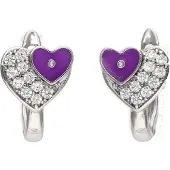 NAEMI Brincos roxo / prata / transparente