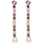 Gaya Brincos navy / ouro rosa / rosa / branco