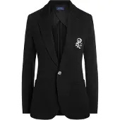 Ralph Lauren para mulher. 211795348001 Blazer estruturado preto (40), Casual, Algodão