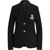 Ralph Lauren para mulher. 200797305004 Blazer em jacquard com metais pretos (L), Casual, Algodão