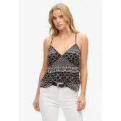 Superdry Camiseta Sem Mangas Printed Woven