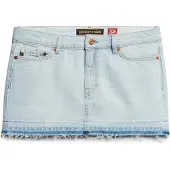 Superdry para mulher. W7210317A Minissaia de ganga azul (30), Casual, Algodão, Denim