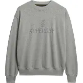 Superdry para mulher. W2012453A Sweatshirt cinzenta britânica (L), Casual, Cinza, Algodão