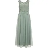 Vila Vestido de festa verde pastel
