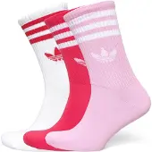 Adidas Meias 3-Stripes Crew Socks 3 Pairs mulheres - Rosa - L