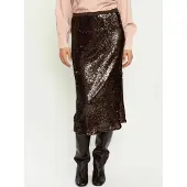 Soft Rebels Saia 'Maddison' castanho escuro