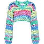 Mymo Pullover azul / verde / verde claro / rosa