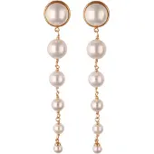 NAEMI Brincos ouro / branco pérola