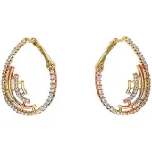NAEMI Brincos ouro / ouro rosa / transparente