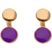 Faina Brincos ouro / roxo