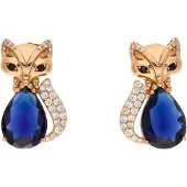Gaya Brincos navy / ouro rosa