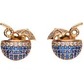 NAEMI Brincos navy / ouro