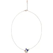 Faina Colar azul escuro / ouro / transparente