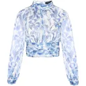 Faina Blusa azul / branco