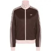 Adidas Originals Casaco em moletão 'Classic' castanho escuro / cor-de-rosa
