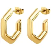 Breil Brincos banhados a ouro da moda Hexagonia TJ3511