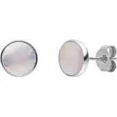 Purelei Brincos 'White Gloss' prata / branco pérola