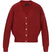Dreimaster Klassik Casaco de malha vermelho escuro