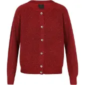 Dreimaster Klassik Casaco de malha vermelho escuro