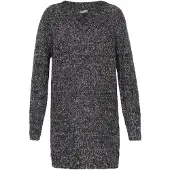 Dreimaster Vestido de malha cinzento escuro / branco