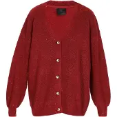 Dreimaster Klassik Casaco de malha vermelho escuro