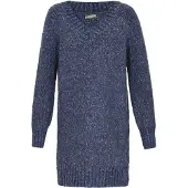 Dreimaster Vestido de malha azul / marinho / branco