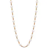 Faina Colar ouro / branco pérola