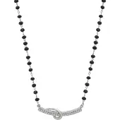 Faina Colar preto / prata / transparente