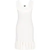 Faina Vestido de malha offwhite
