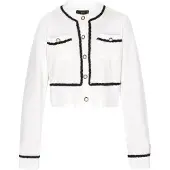 Faina Casaco de malha preto / offwhite