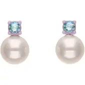 NAEMI Brincos azul / lilás / branco pérola