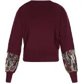 Faina Pullover ouro / borgonha / prata