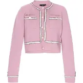 Faina Casaco de malha rosa escurecido / preto / branco