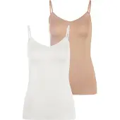 LASCANA Top bege / branco