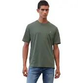 Marc O'Polo Camisa verde escuro / branco