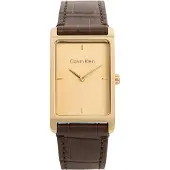 Calvin Klein Relógios analógicos 'Dapper' castanho escuro / ouro