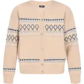 Dreimaster Maritim Casaco de malha areia / turquesa / cinzento / preto